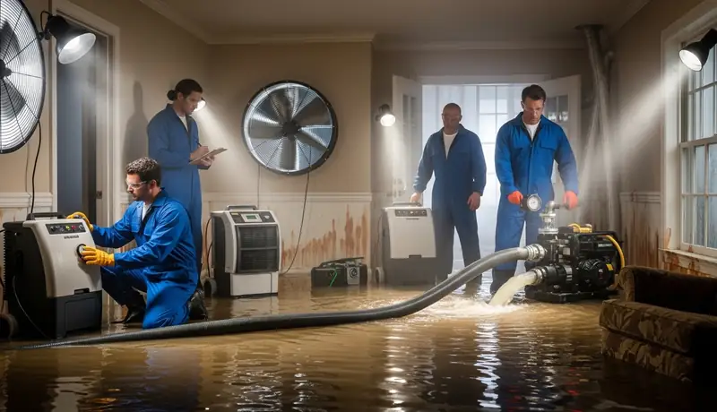 Water Extraction and Dehumidification Project in Fair Oaks, CA in Fair Oaks, CA